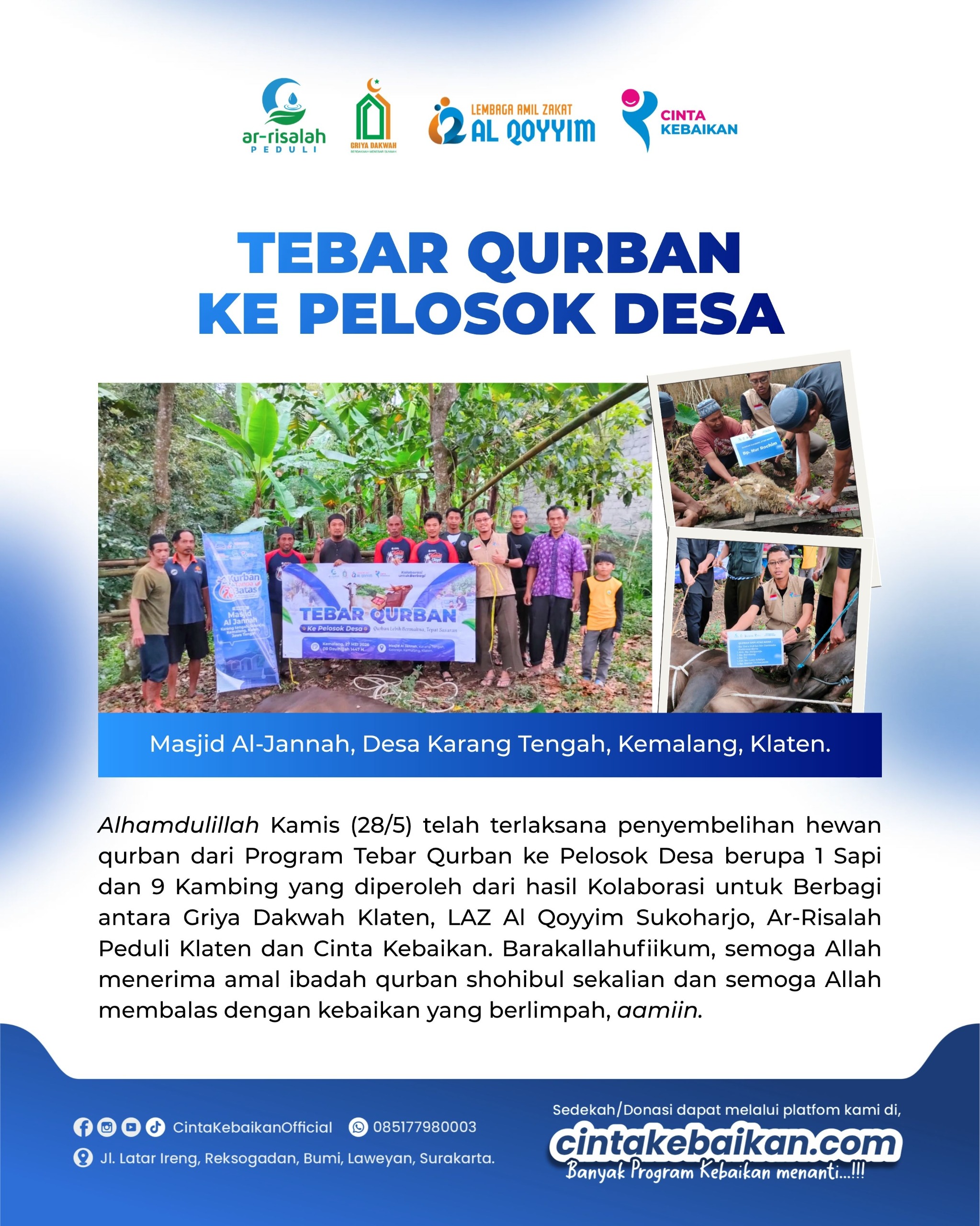 TEBAR QURBAN KE PELOSOK DESA
